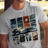 Men's Adventure Graphic T-Shirt, Mountain and Off-Road Jeep Design, Outdoor Enthusiast Gift, Unique Nature Tee