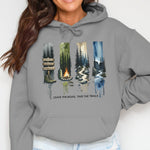 Women's Adventure Hoodie, Forest Graphic Sweatshirt, Take the Trails, Cozy Outdoor Clothing, Nature Lover Gift, Camping Apparel
