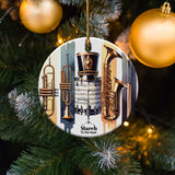 March to the Beat Brass Band Instruments Christmas Ornament, Festive Tree Decoration, Musician Gift, Unique Holiday Decor