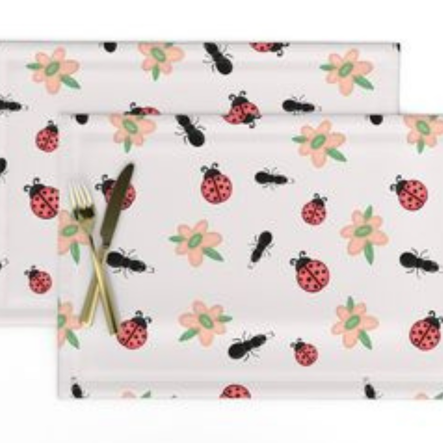 Sweet Summer Picnic Seamless Pattern Collection | Watercolor Gingham, Stripes, Ladybugs, Ants & Watermelon Digital Designs for Fabric & Wallpaper