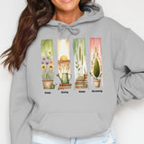 Women's Inspirational Hoodie Keep Going Keep Growing Plant Graphic Sweatshirt