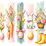 Easter PNG, Holiday Coquette PNG, Brushstroke Bunny PNG, Sublimation Png, Design for Tumblers Mugs T-Shirts Ornaments and Crafts, Spring Png