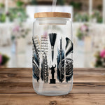 Musical Instruments Glass Jar, Decorative Kitchen Storage, Modern Art Music Theme, Unique Gift Idea