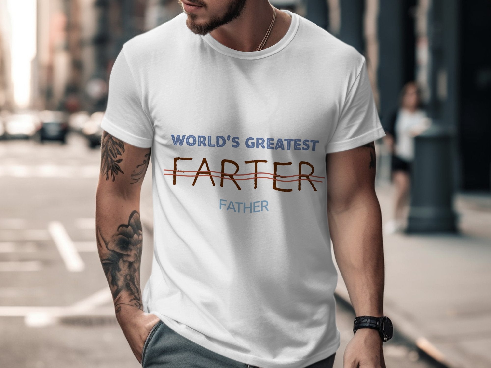 Funny Father's Day T-Shirt, World's Greatest Farter Father, Novelty Dad Gift, Humorous Men's Tee, Unique Daddy Apparel, Cool Dad Joke Shirt