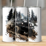 Off-Road Adventure Jeep Tumbler, Stainless Steel Travel Mug, Insulated Camping Drinkware, Outdoor Enthusiast Gift Idea