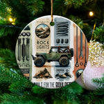 Off-Road Vehicle Themed Christmas Ornament, Retro Jeep Design Gifts for Car Enthusiasts, Unique Holiday Decor