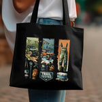 Trail Tested Canvas Tote Bag, Durable Outdoor Themed Tote, Eco-Friendly Reusable Bag, Adventure Shopping Bag