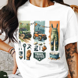 Trail Tested Graphic T-Shirt, Outdoor Enthusiast Design, Camping Adventure Tee, Unisex Fashion Top, Gift for Hikers and Campers