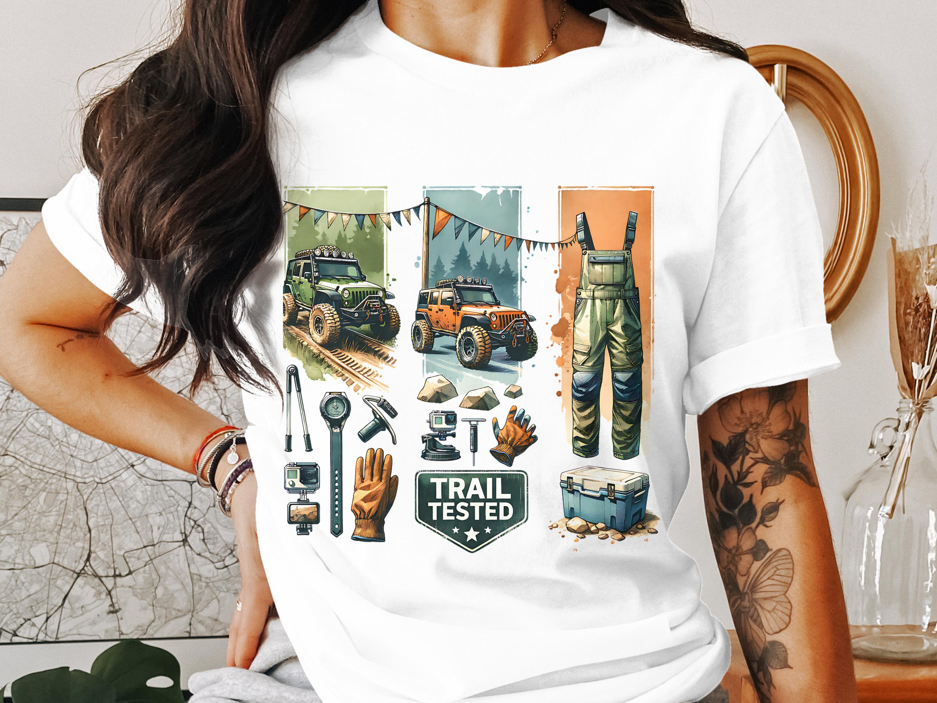 Trail Tested Graphic T-Shirt, Outdoor Enthusiast Design, Camping Adventure Tee, Unisex Fashion Top, Gift for Hikers and Campers
