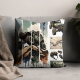 Off-Road Adventure Throw Pillow, 4x4 Truck Art Cushion, Crawl Country Comic Style, Home Decor, Unique Gift for Car Enthusiasts