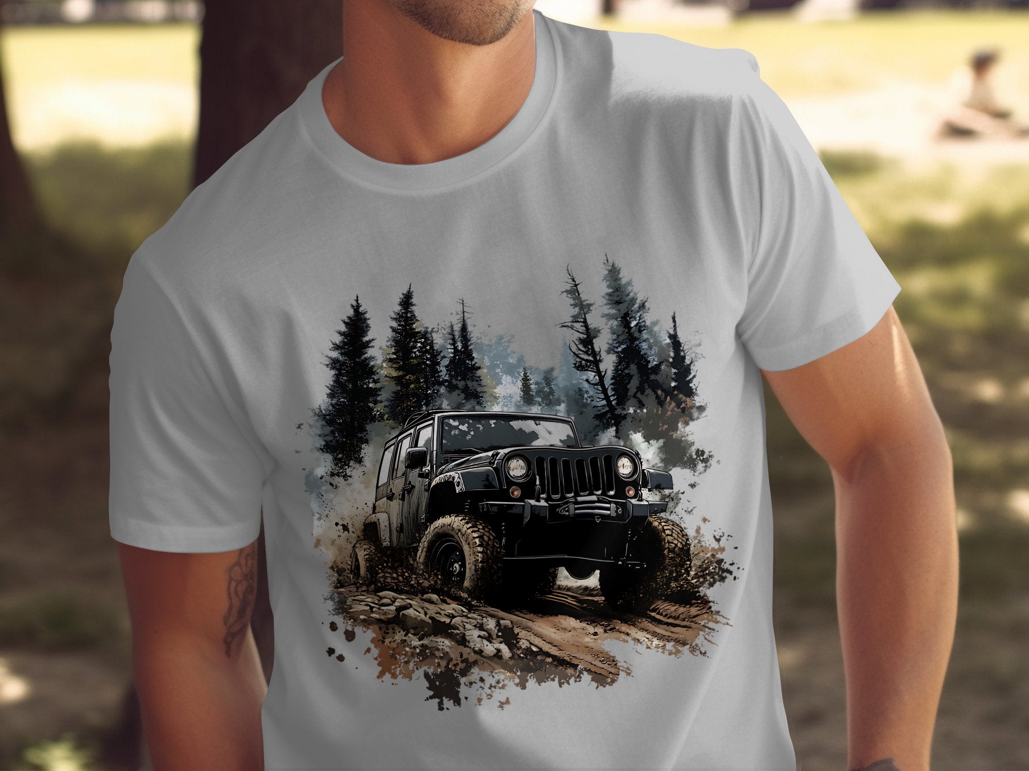 Men's Off-Road Jeep Graphic T-Shirt, Adventure Outdoor Tee, Nature Print, Casual Summer Top, Unique Gift for Him