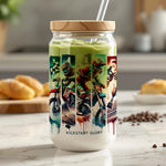Vintage Motorcycle Print Insulated Tumbler, Reusable Smoothie Cup, Retro Bike Design, Gift for Bikers