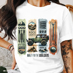 Off-Road Adventure Jeep Graphic T-Shirt, Rock Climbing 4x4 Enthusiast Tee, Outdoor Vehicle Lover Gift, Unique Nature Themed Apparel