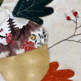 Acorn appliqué mini quilt