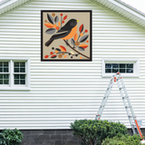 Modern American Robin Quilt Block Pattern - Digital Download PDF in 12x12, 24x24, and 48x48 Sizes for DIY Barn Quilt Decor