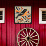 Modern American Robin Quilt Block Pattern - Digital Download PDF in 12x12, 24x24, and 48x48 Sizes for DIY Barn Quilt Decor