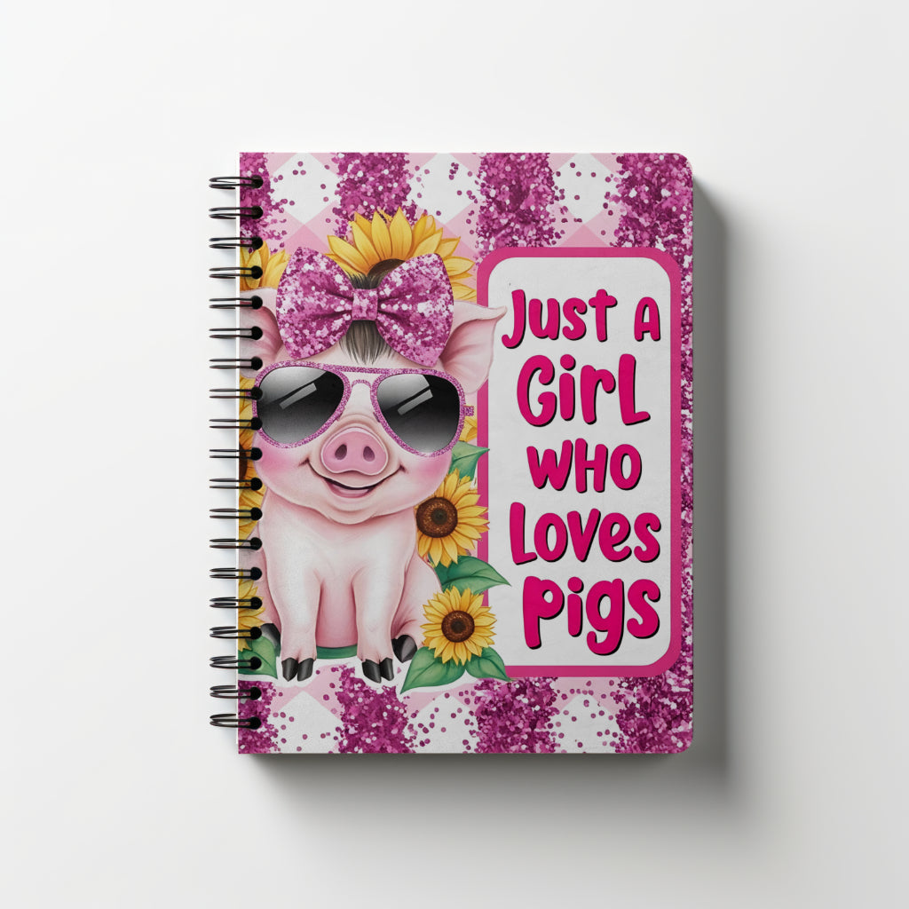 Just A Girl Who Loves Pigs Tumbler Wrap, Cute Pig 20oz Skinny Tumbler Wrap PNG, Funny Pig Tumbler Wrap PNG, Sublimation Tumbler Design