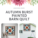 Autumn Burst Carpenter Star Barn Quilt Digital PDF SVG Printable Pattern | Wood Barn Quilt | Paint yourself Barn Quilt downable PDF Bundle