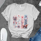 4th of July Brushstroke PNG Patriotic Sublimation Design 300 DPI Digital File coquette bow patriotic png highland cow fireworks brushstroke