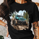 "Off-Road Jeep Mud Adventure PNG, 4x4 Truck Sublimation, Jeep Lover Clipart, Overlanding Digital Download, Muddy Trail PNG Design"