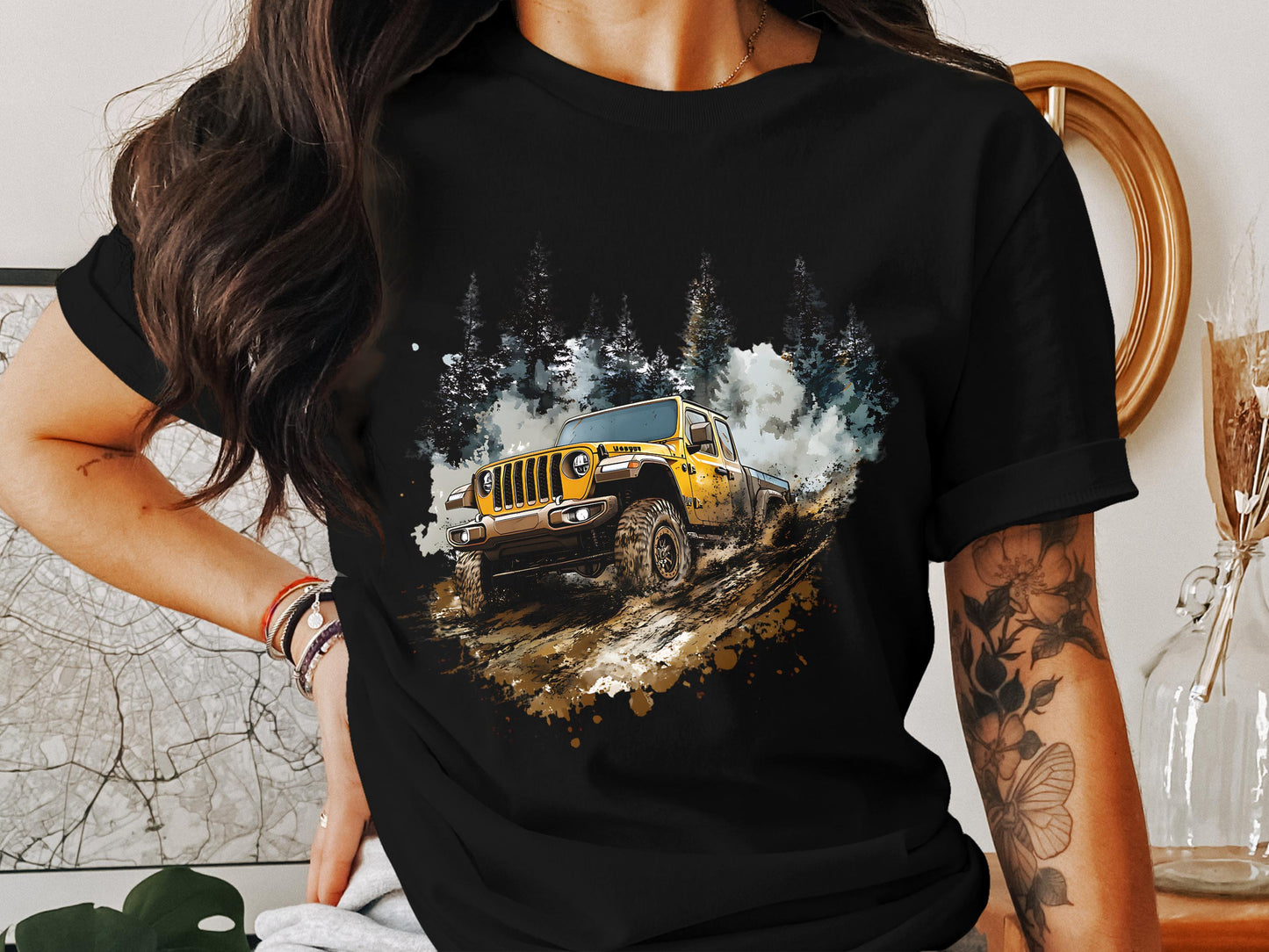 "Off-Road Jeep Mud Adventure PNG, 4x4 Truck Sublimation, Jeep Lover Clipart, Overlanding Digital Download, Muddy Trail PNG Design"