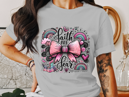 Faith Over Fear PNG Digital File 300 DPI Sublimation Design for Shirts Tumblers Stickers Pillows Notebooks Glass Can Cups Crafts