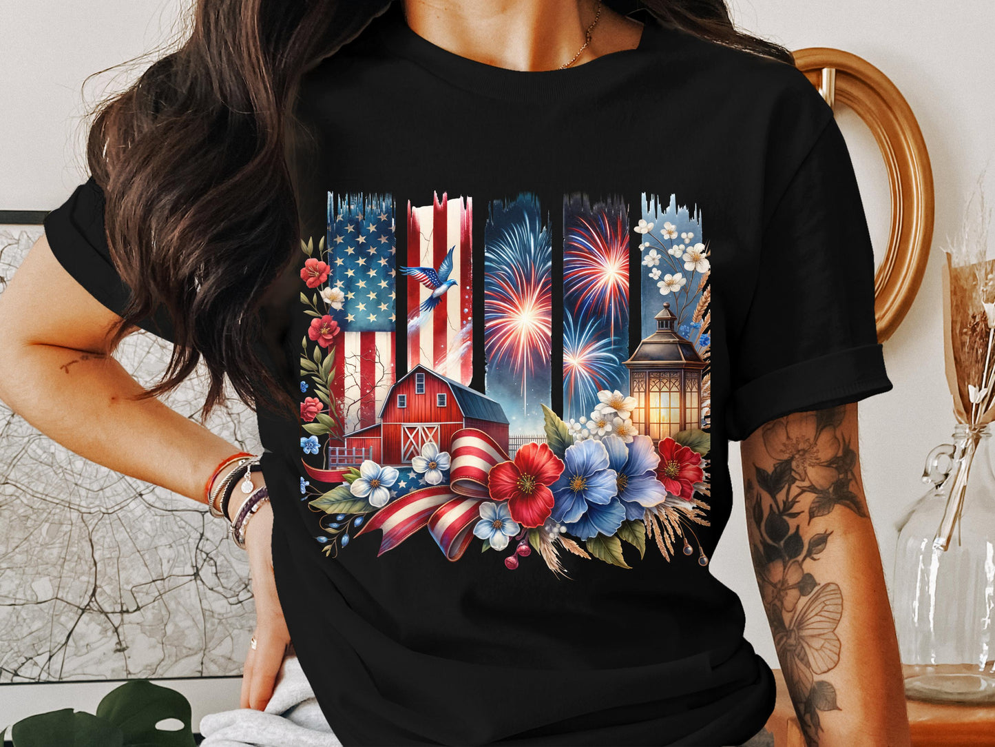 4th of July Brushstroke PNG Patriotic Sublimation Design 300 DPI Digital File coquette bow patriotic png highland cow fireworks brushstroke