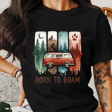 Born to Roam PNG, Watercolor Adventure Brushstroke Design, Vanlife Mountains Tent Clipart, Camping Sublimation Digital Download