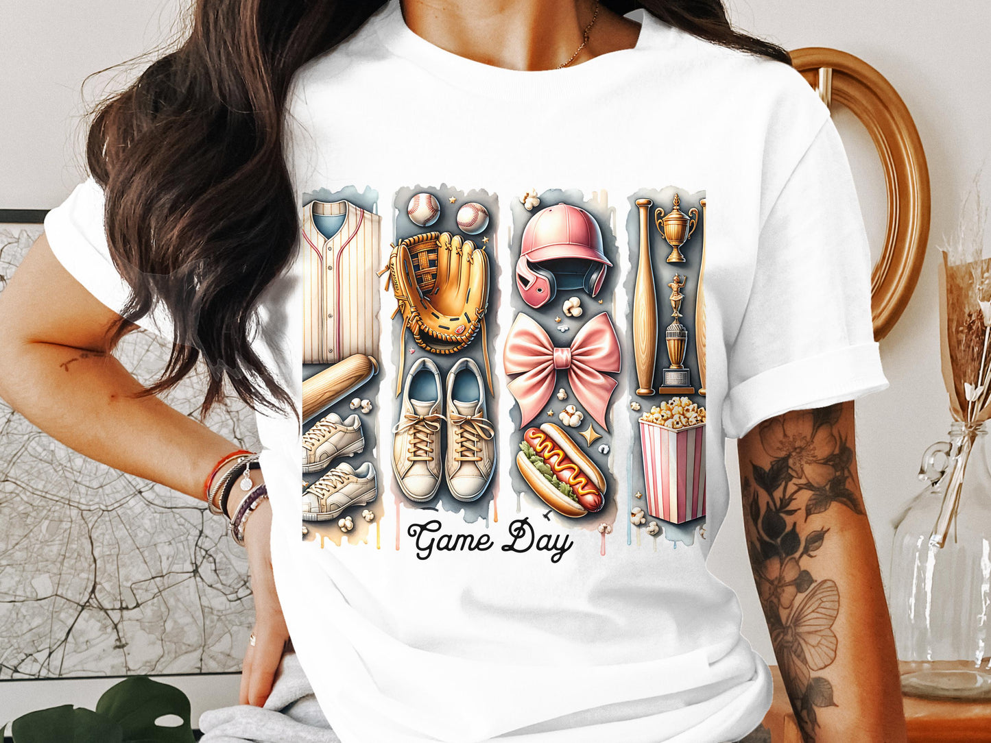 Baseball Coquette PNG, Vintage Brushstroke Baseball Sublimation, Softball Sports Aesthetic PNG, Game Day Tumbler Shirt Design Digital Download