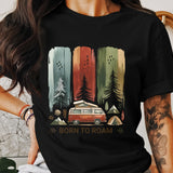 Born to Roam PNG, Watercolor Adventure Brushstroke Design, Vanlife Mountains Tent Clipart, Camping Sublimation Digital Download