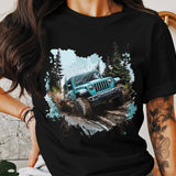 "Off-Road Jeep Mud Adventure PNG, 4x4 Truck Sublimation, Jeep Lover Clipart, Overlanding Digital Download, Muddy Trail PNG Design"