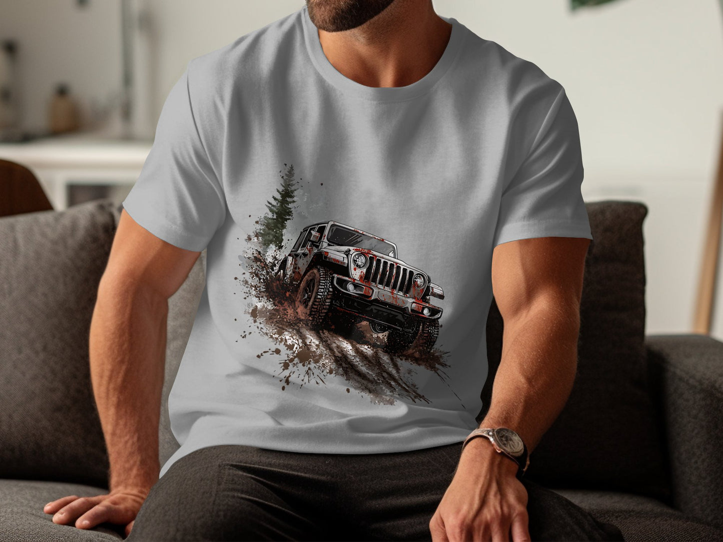 "Off-Road Jeep Mud Adventure PNG, 4x4 Truck Sublimation, Jeep Lover Clipart, Overlanding Digital Download, Muddy Trail PNG Design"