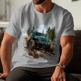 "Off-Road Jeep Mud Adventure PNG, 4x4 Truck Sublimation, Jeep Lover Clipart, Overlanding Digital Download, Muddy Trail PNG Design"