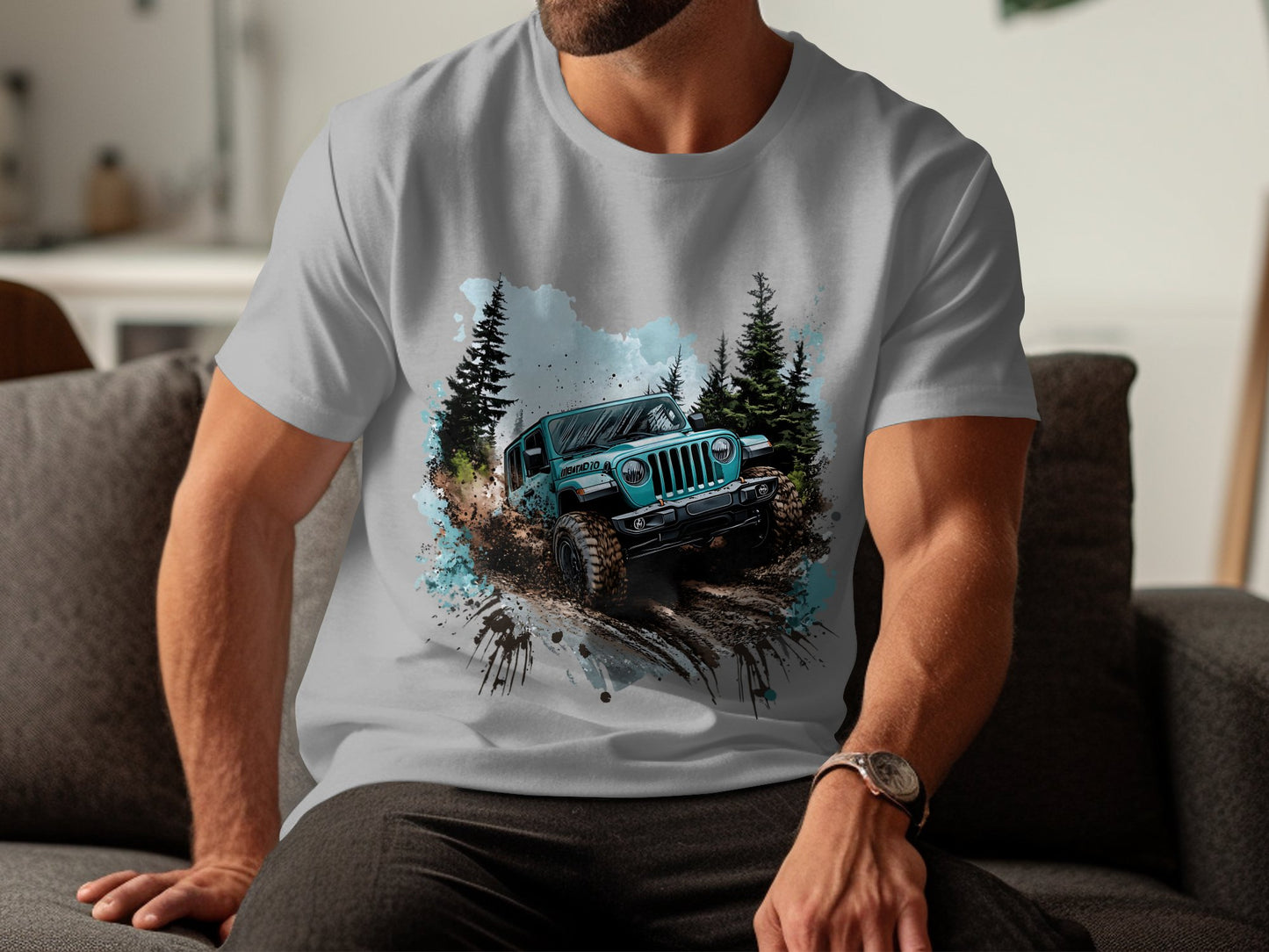 "Off-Road Jeep Mud Adventure PNG, 4x4 Truck Sublimation, Jeep Lover Clipart, Overlanding Digital Download, Muddy Trail PNG Design"