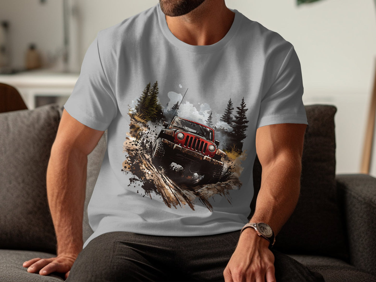 "Off-Road Jeep Mud Adventure PNG, 4x4 Truck Sublimation, Jeep Lover Clipart, Overlanding Digital Download, Muddy Trail PNG Design"