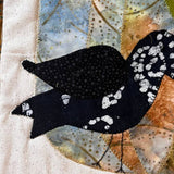 Blackbird appliqué mini quilt