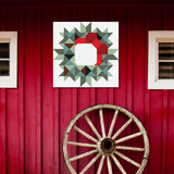 Wreath with Bow Barn Quilt PDF Pattern