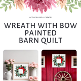 Wreath with Bow Barn Quilt PDF Pattern