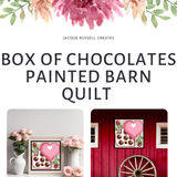 Box of Chocolate with Flowers Quilt Block Barn Quilt - Digital Download, Rustic Home Decor, DIY Wall Art Pattern, Crafting Project, Instant PDF File