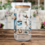 Salty Air & Summer Dreams PNG, Beach Brushstroke Sublimation, 20oz Tumbler Wrap, Coastal Summer Sublimation Design, Digital Download