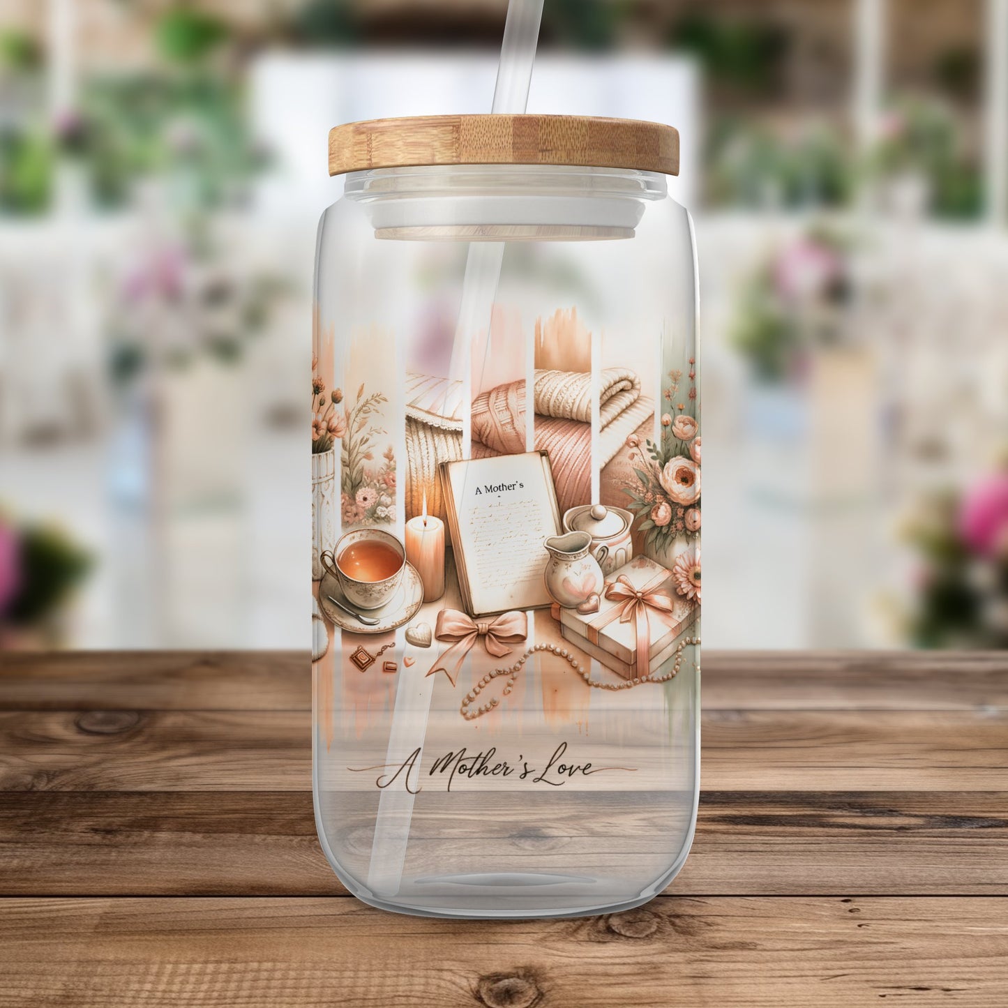 A Mother's Love Brushstroke PNG, Sublimation Design, 300 DPI Digital Download, Tumbler Wrap, Mug, T-Shirt, Mother's Day Gift