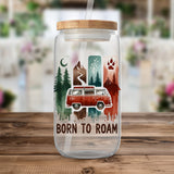Born to Roam PNG, Watercolor Adventure Brushstroke Design, Vanlife Mountains Tent Clipart, Camping Sublimation Digital Download