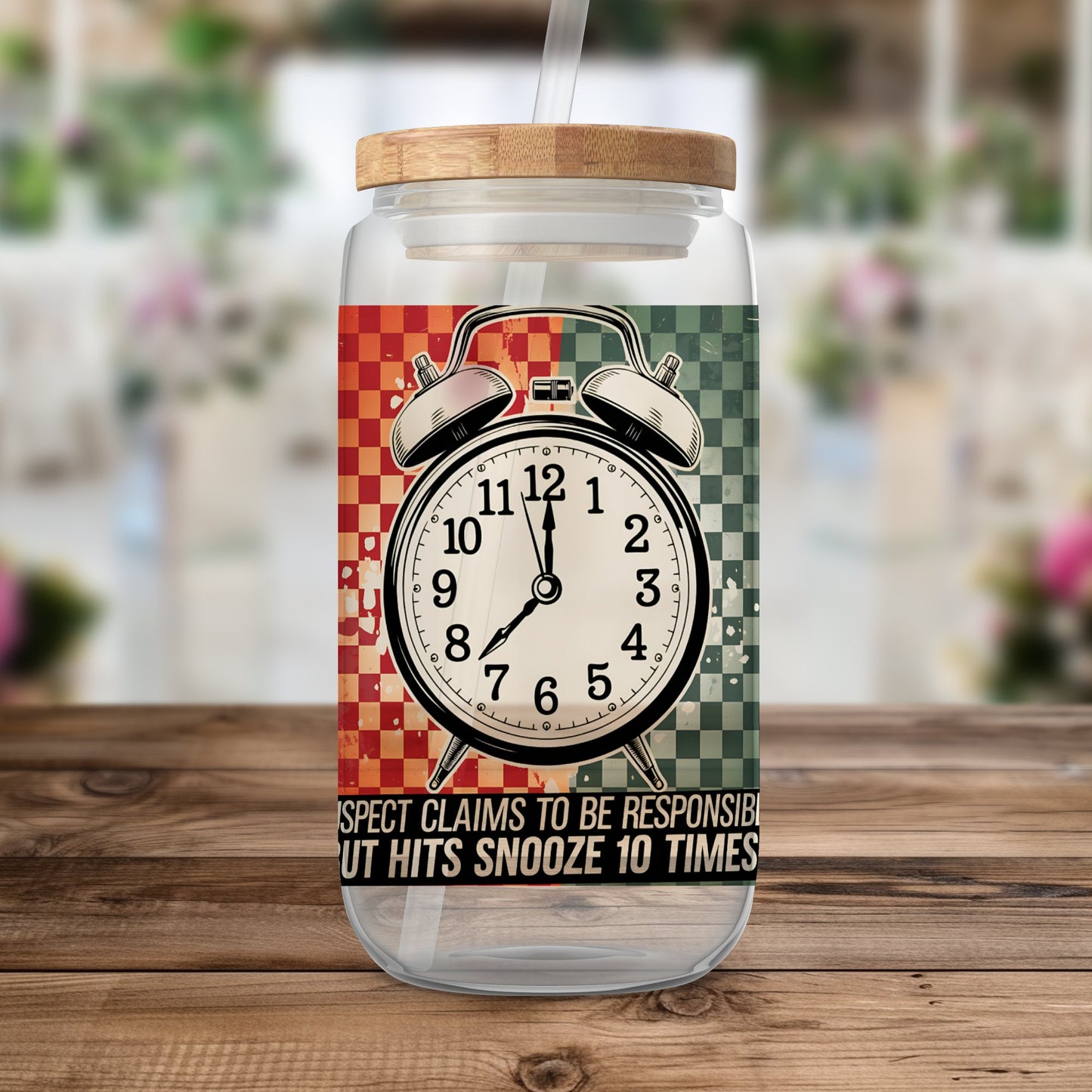 Suspect Claims Tumbler Wrap, Funny 20oz Skinny Tumbler PNG, Retro Snooze Button Design, Sublimation Digital Download