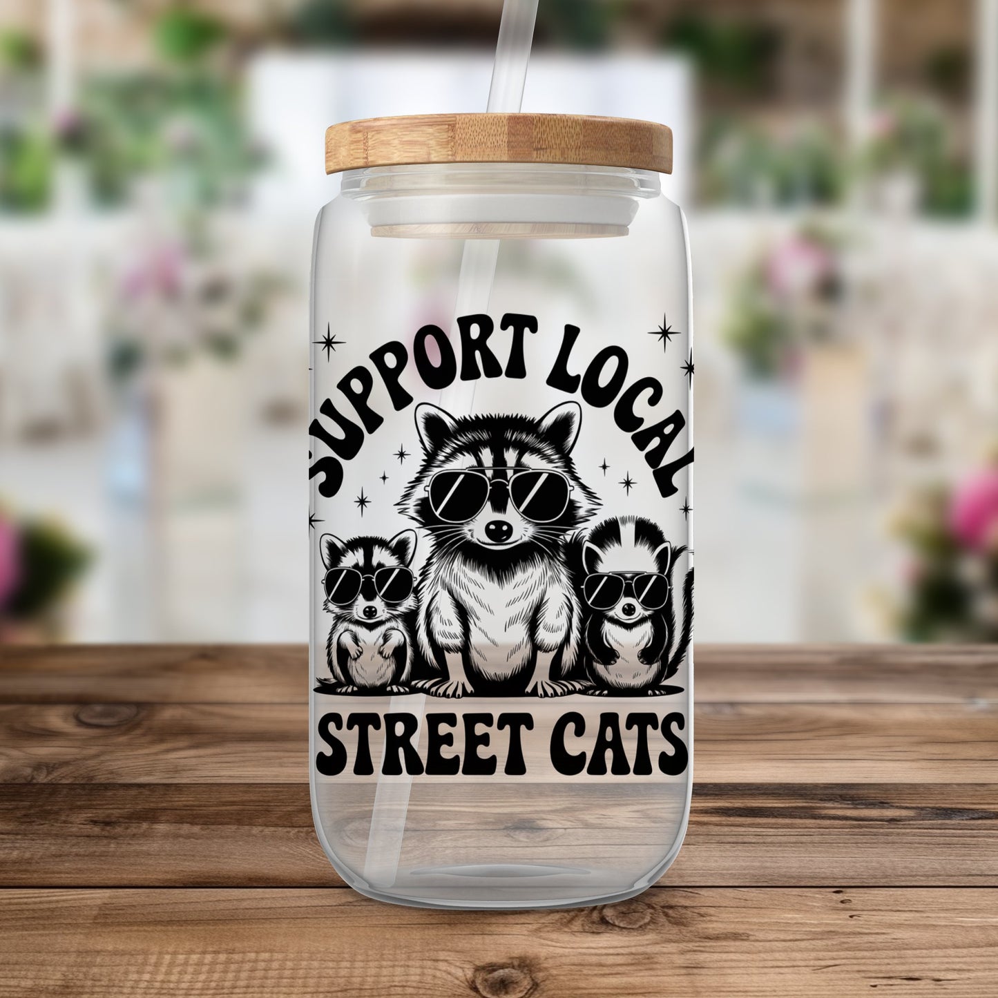 Support Your Local Street Cats Png, Funny Raccoon Png, Vintage Raccoon Png, Trash Panda Png, Skunk Png, Sublimation Digital Design
