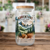 Adventure is Out There PNG, Watercolor Outdoor Brushstroke Design, Mountains Compass Trail Art, Hiking Sublimation Clipart