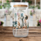 Salty Air & Summer Dreams PNG, Beach Brushstroke Sublimation, 20oz Tumbler Wrap, Coastal Summer Sublimation Design, Digital Download