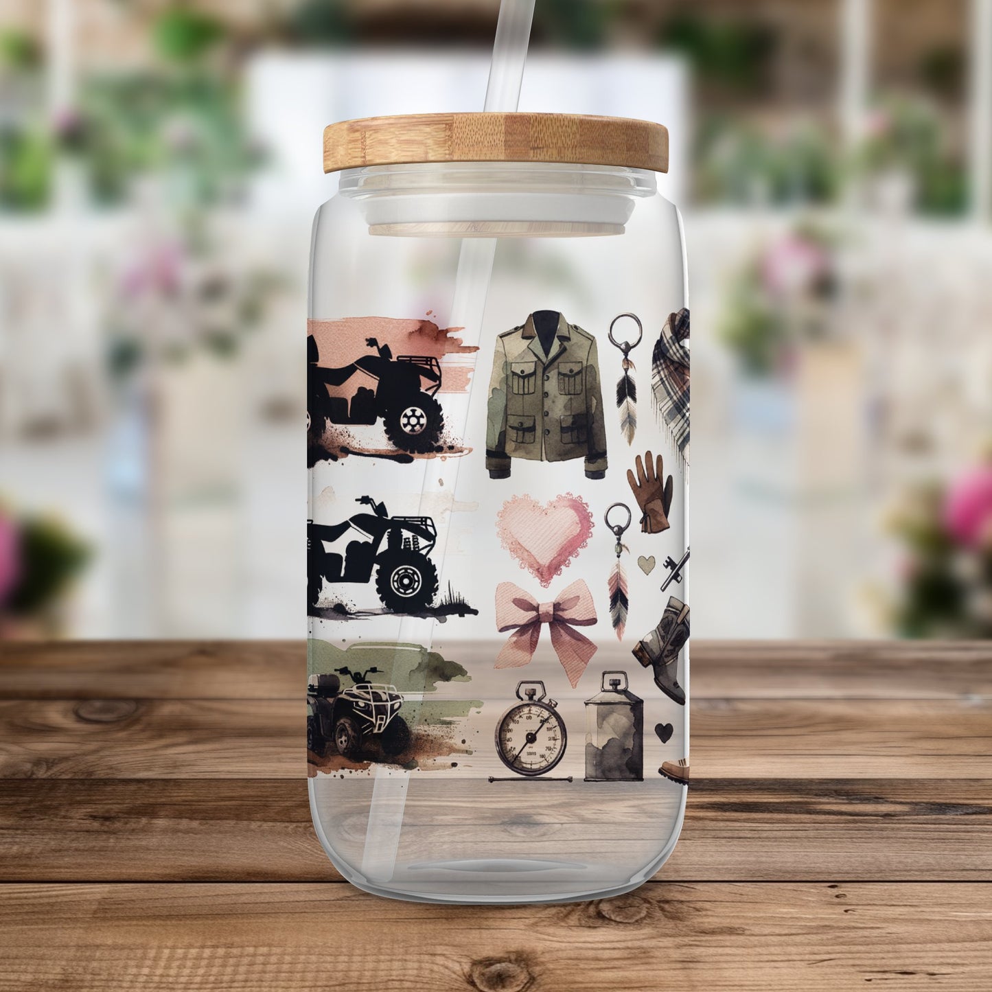 4 Wheeler Brushstroke PNG ATV Sublimation Design 300 DPI Digital Download for Tumblers Mugs T-Shirts Stickers Ornaments Earrings Crafts