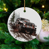 "Off-Road Jeep Mud Adventure PNG, 4x4 Truck Sublimation, Jeep Lover Clipart, Overlanding Digital Download, Muddy Trail PNG Design"