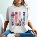 4th of July Brushstroke PNG Patriotic Sublimation Design 300 DPI Digital File coquette bow patriotic png highland cow fireworks brushstroke