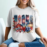 4th of July Brushstroke PNG Patriotic Sublimation Design 300 DPI Digital File coquette bow patriotic png highland cow fireworks brushstroke